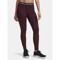 Under Armour UA ColdGear Textured Leggings-RED - Women's