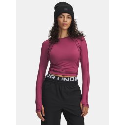Under Armour UA ColdGear Textured Crew-RED Women's T-Shirt - Women's