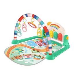 Saltea activitati bebe Baby Piano Fitness Rack verde , centru de joaca muzical