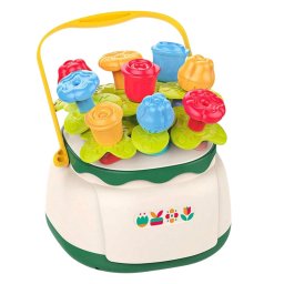 Jucarie interactiva si educativa Cosul de flori , set sortare, gradina si aranjamente florale