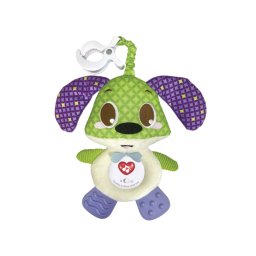 Jucarie senzoriala din plus pentru bebelusi , Catelus multicolor cu lumini si sunete, 25 cm - Copie