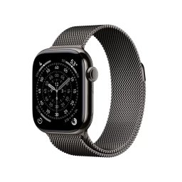 Smartwatch Apple Watch 11 GPS + Cellular, 46mm, Carcasa Slade Titanium, Bratara Slate Milanese Loop - M/L