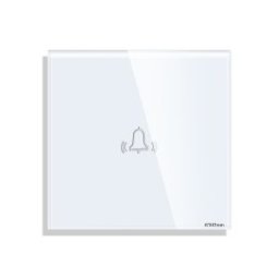 Luxion Panou Buton de Sonerie cu Touch Mini din Sticla Alb
