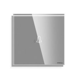 Luxion Panou Buton de Sonerie cu Touch Mini din Sticla Gri