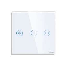 Luxion Panou Intrerupator Jaluzele cu Touch Mini din Sticla Alb