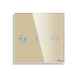 Luxion Panou Intrerupator Jaluzele cu Touch Mini din Sticla Auriu