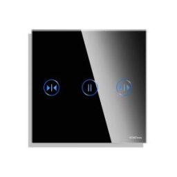 Luxion Panou Intrerupator Jaluzele cu Touch Mini din Sticla Negru