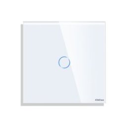 Luxion Panou Intrerupator Simplu cu Touch Mini din Sticla Alb