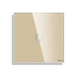 Luxion Panou Intrerupator Simplu cu Touch Mini din Sticla Auriu