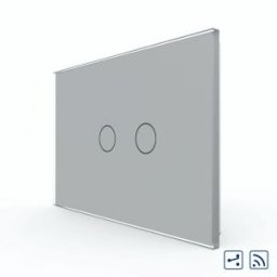 Intrerupator Dublu Cap Scara / Cruce Wireless cu Touch LIVOLO din Sticla â€“ Standard Italian