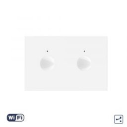 Modul Intrerupator Dublu Cap Scara / Cruce Wi-Fi cu Touch LIVOLO, standard italian â€“ Serie Noua, Alb
