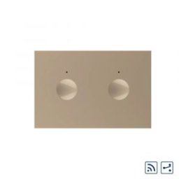Modul intrerupator dublu cap scara / cruce wireless cu touch Livolo standard Italian, Serie noua