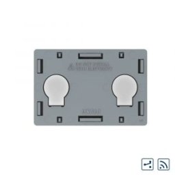 Modul intrerupator dublu cap scara / cruce wireless cu touch Livolo, standard Italian