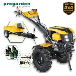 ProGARDEN Pachet Campo 1873 Alpine V2 Motocultor 18CP + RM500T Remorca + 6L Ulei