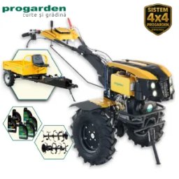 ProGARDEN Pachet Campo 1273 Alpine V2 motocultor 12CP + Alpine RM500T Remorca + 6L ulei
