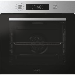 Cuptor incorporabil Candy Titanium CA6 NP5B3YTX, Electric, 78 litri, Curatare Pirolitica & Hidrolitica, WiFi, 12 functii, Display, Butoane Push-pull, Softclose, Raft telescopic, Clasa A++, Inox