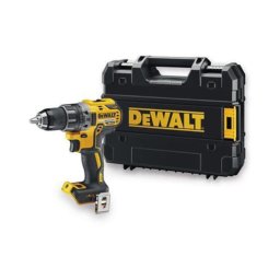 Masina de gaurit compacta DeWALT DCD791NT-XJ , 18V, fara baterie si incarcator, fara perie de carbune, in carcasa TSTAK, negru/galben