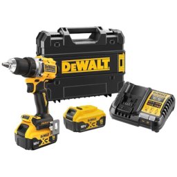 Masina compacta de gaurit si insurubat (bormasina) pe acumulator DeWALT DCD800P2T, 18V, motor fara perii, iluminare LED, 2x acumulator 5 Ah, 27/90 Nm, 2000 RPM, 2 viteze, include cutie transport TSTAK, incarcator rapid