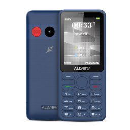 Telefon mobil Allview M30 LUNA, 2.8 inch, Dual Sim, 2G, 1.3 MP, microSD, bluetooth, radio, lanterna, buton SOS, USB-C, Albastru inchis