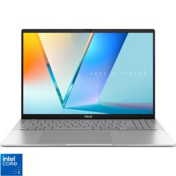 Laptop ASUS Vivobook S16 S3607VA cu procesor Intel® Core™ 5 210H pana la 4.8GHz, 16'', WUXGA, 144Hz, IPS, 16GB DDR5 RAM, 1TB SSD, Intel® UHD Graphics, No OS, Cool Silver