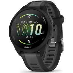 Ceas Inteligent Garmin Forerunner 165, Music, GPS, WiFi, Negru-Slate Gri