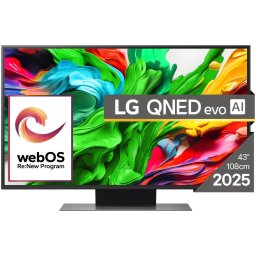 Televizor LG QNED 43QNED86A3C, 108 cm, Smart, 4K Ultra HD, Clasa G (Model 2025), Negru