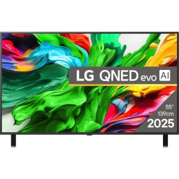 Televizor LG QNED evo 55QNED85A3C, 139 cm, Smart, 4K Ultra HD, 100 Hz, Clasa E, Model 2025, Negru