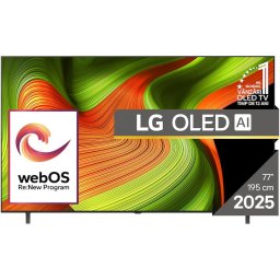 Televizor LG OLED 77B53LA, 195 cm, Smart, 4K Ultra HD, 100 Hz, Clasa F, Model 2025, Gri inchis