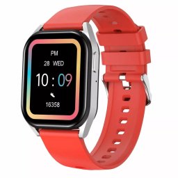 Ceas Inteligent Canyon CNS-SW58RR, SW-58, Compatibil cu Android 8.0 si versiuni ulterioare (smartphone-uri cu BT 4.0+ si suport pentru serviciile Google Play, Android GO nu are suport pentru notificari), iOS 14.0, Apelare BT, Rosu-Argintiu