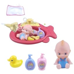 Jucarie baie bebe Set spalarea bebelusilor cu cadita, pestisor si accesorii
