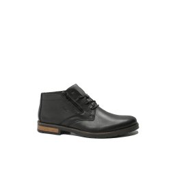 Ghete joase, bărbați Rieker, negre, din piele naturală cu fermoar decorativ RIK14609-00-45 EU