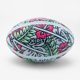 Minge de rugby plajă, mărimea 3, Tiki verde alb roz