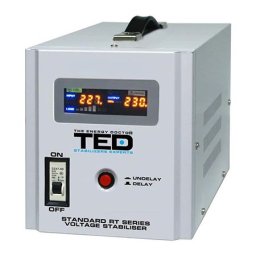 Stabilizator automat de tensiune TED, 3000 W, 5000 VA, TED-AVR5000 alarma sonora, unda sinusoidala pura