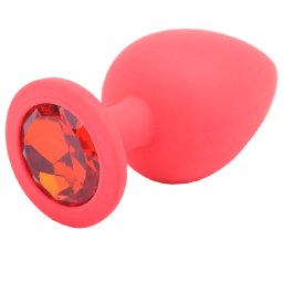 Dildo Anal Red Diamond Large Rosu