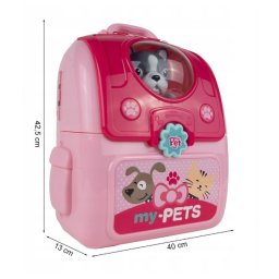 Gentuta 2in1, Ghiozdan cu Animalut, Set de Ingrijire, MalPlay 008-967B