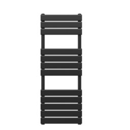 Calorifer baie, radiator baie, port prosop, 120 x 45 cm, otel, negru mat
