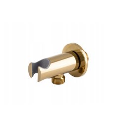 Conector unghiular , Suport para de dus pentru baterie incastrata, model rotund, auriu