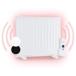 OneConcept Wallander, radiator pe ulei, 600 W, termostat, încălzitor de ulei, ultra-plat, alb (HTR2-Wallander600WH)