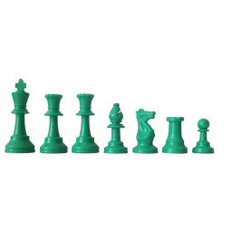 Piese de sah din plastic no. 6 - light - Verde (17 piese sah)