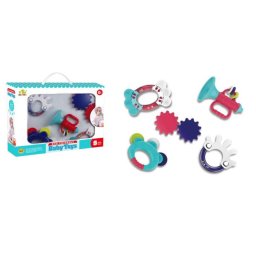 Set 5 zornaitoare colorate pentru bebelusi, forme diverse, sigure si usoare, 0 luni+