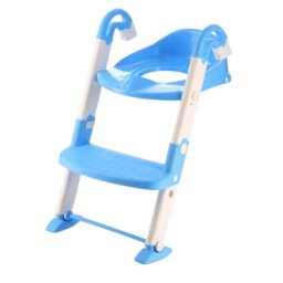 Olita, Reductor toaleta copii si trepte, bleu cu alb, reglabil, pliabil