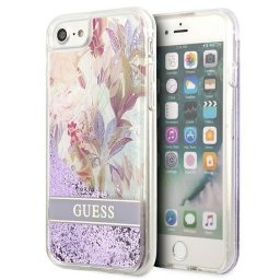 Husa Husa de protectie Guess Liquid Glitter Flower Case pentru iPhone 7/8/SE2, Violet