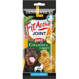 FitActive Hypoallergenic Denta-Sticks Joint Collagen & Carrot - Batoane pentru susținerea articulațiilor și curățarea dinților pentru câini (L) 170 g