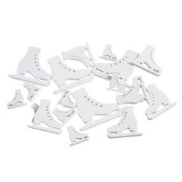 Patine lemn 2.5-6.5 cm pentru decoratiuni Craciun set 18 buc