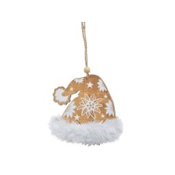 Figurina lemn tip caciulita pentru decoratiuni Craciun
