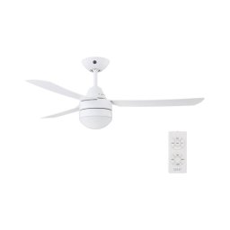 Ventilator de tavan BAYSIDE 531016 MEGARA 2xE14/15W/230V alb + telecomandă