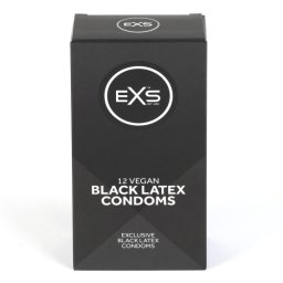 EXS Negru Prezervative Pachet de 12 Prezervative Negre Exclusive din Latex