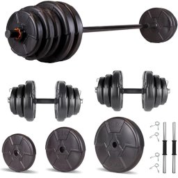 Set haltera si gantere reglabile PROGRESSIVE 45 KG