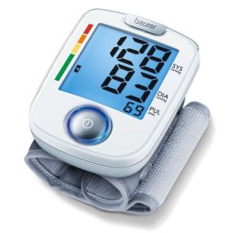 Monitor de tensiune arteriala Beurer BC 44, Indicator de aritmie si risc, Aplicatie, 2 x AAA, 14-19,5 cm, Alb