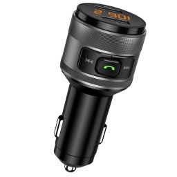 Modulator FM Modulator FM, Dual-USB, QC3.0, MP3 Player, Bluetooth - Techsuit VoltTune (MFM1) - Black